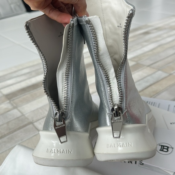 Balmain Logo high top sneaker - Picture 3 of 9